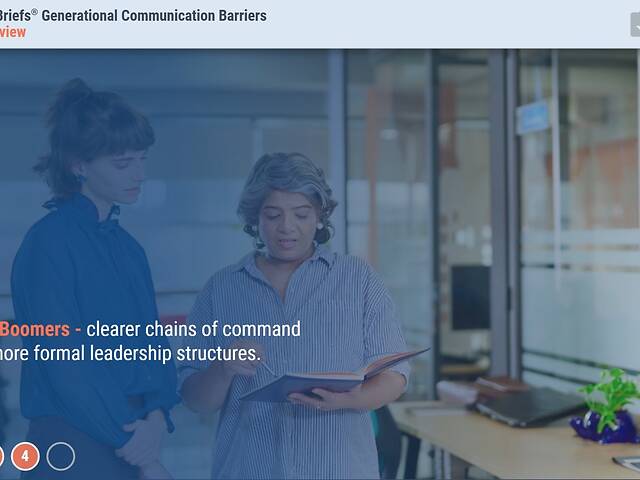 TrainingBriefs® Generational Communication Barriers